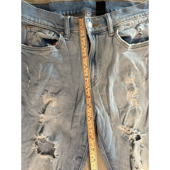H&M & Denim Jeans Women's Distressed Destroyed Light Blue Denim Size 30/32 - Picture 8 of 14